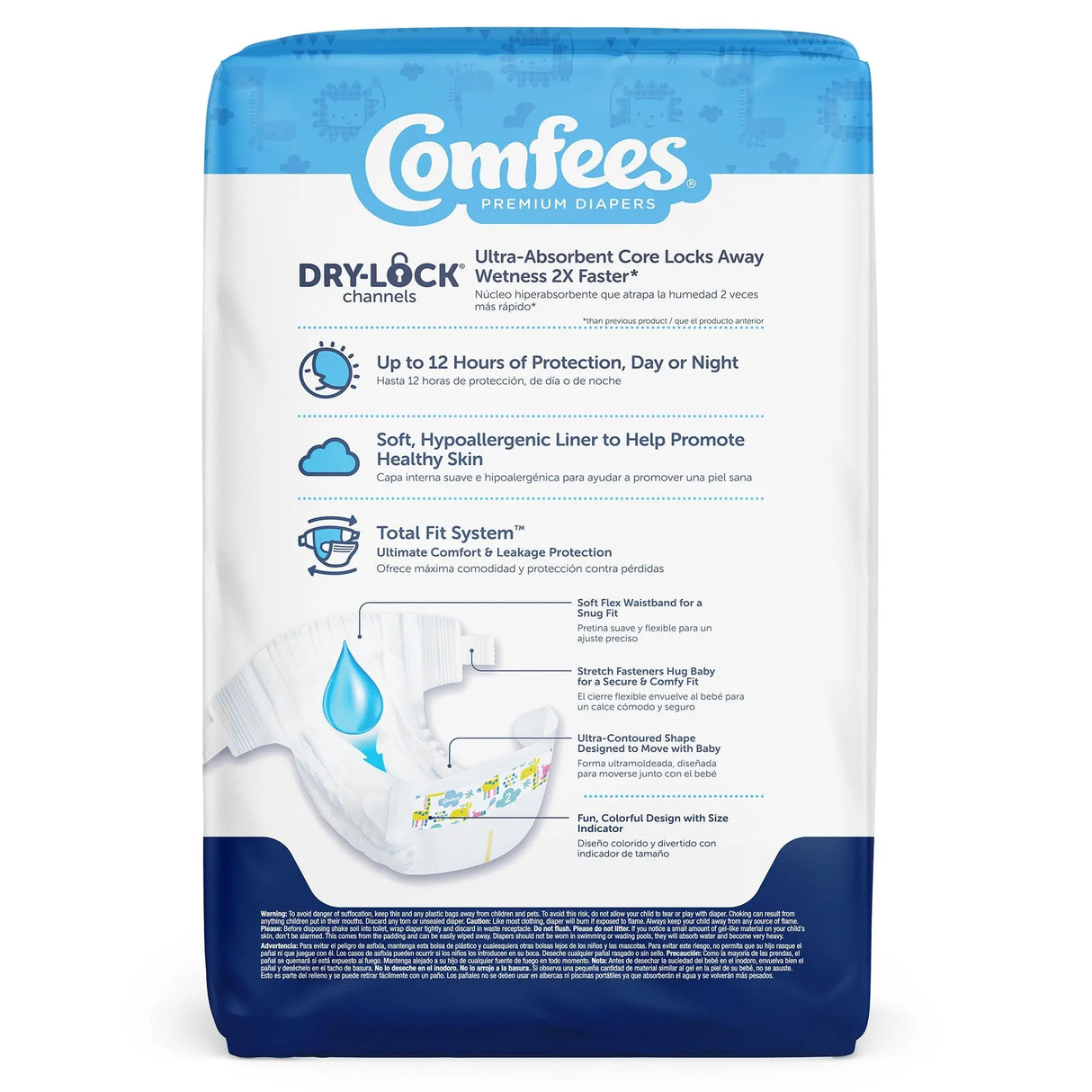 Comfees Premium Diapers, Unisex, Baby, Tab Closure, Size 2 Comfees®