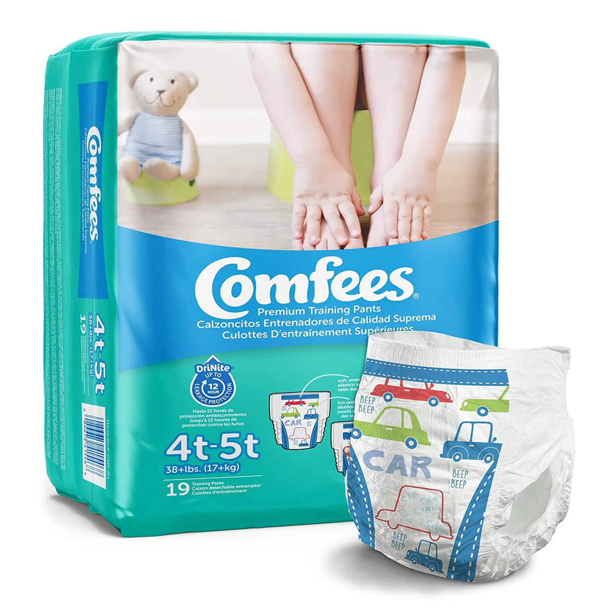 Comfees Training Pants, 12-Hour Protection, Male Toddler, 4T-5T, Over 38 Lbs Comfees®