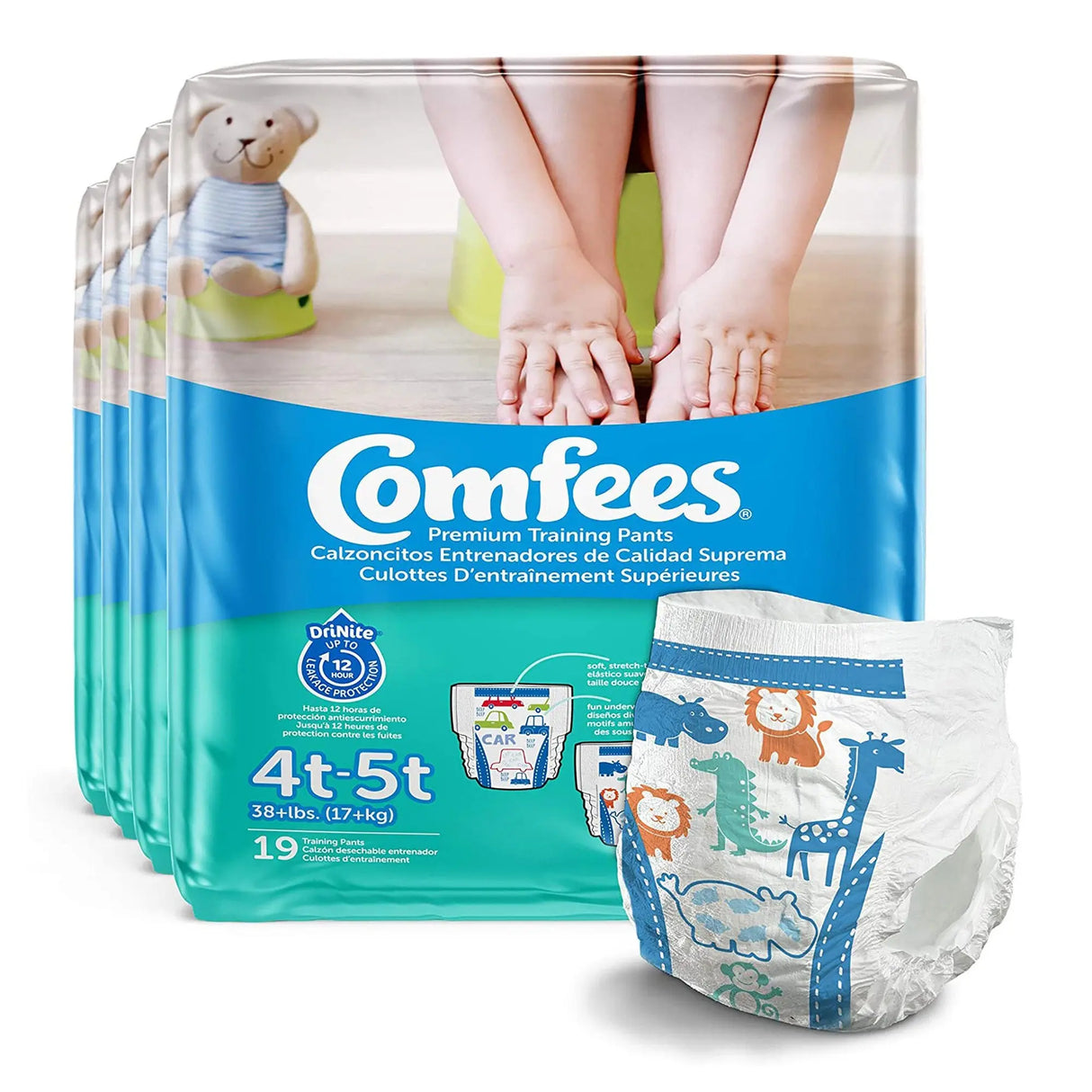 Comfees Training Pants, 12-Hour Protection, Male Toddler, 4T-5T, Over 38 Lbs Comfees®