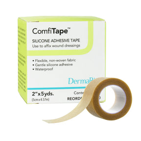 ComfiTape™ Silicone Medical Tape, 2 Inch x 5 Yard, Tan ComfiTape™