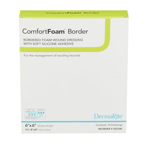 ComfortFoam™ Silicone Adhesive without Border Silicone Foam Dressing, 4 x 4 Inch ComfortFoam™