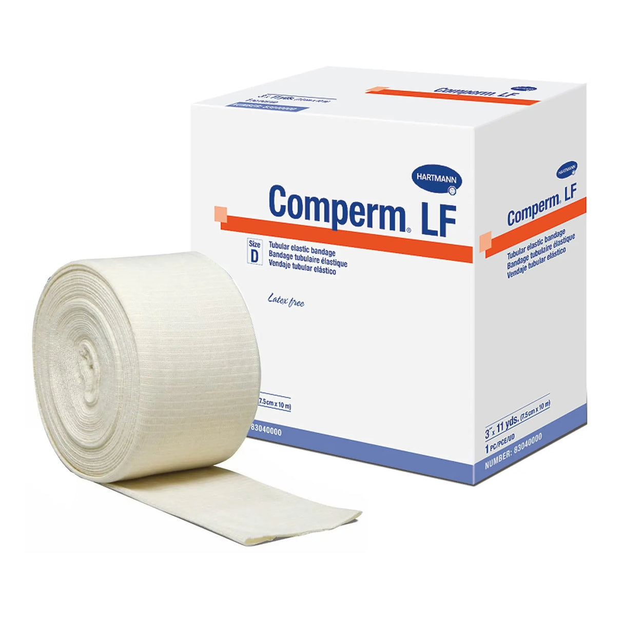 Comperm® LF Pull On Elastic Tubular Support Bandage, 3 Inch x 11 Yard Comperm® LF