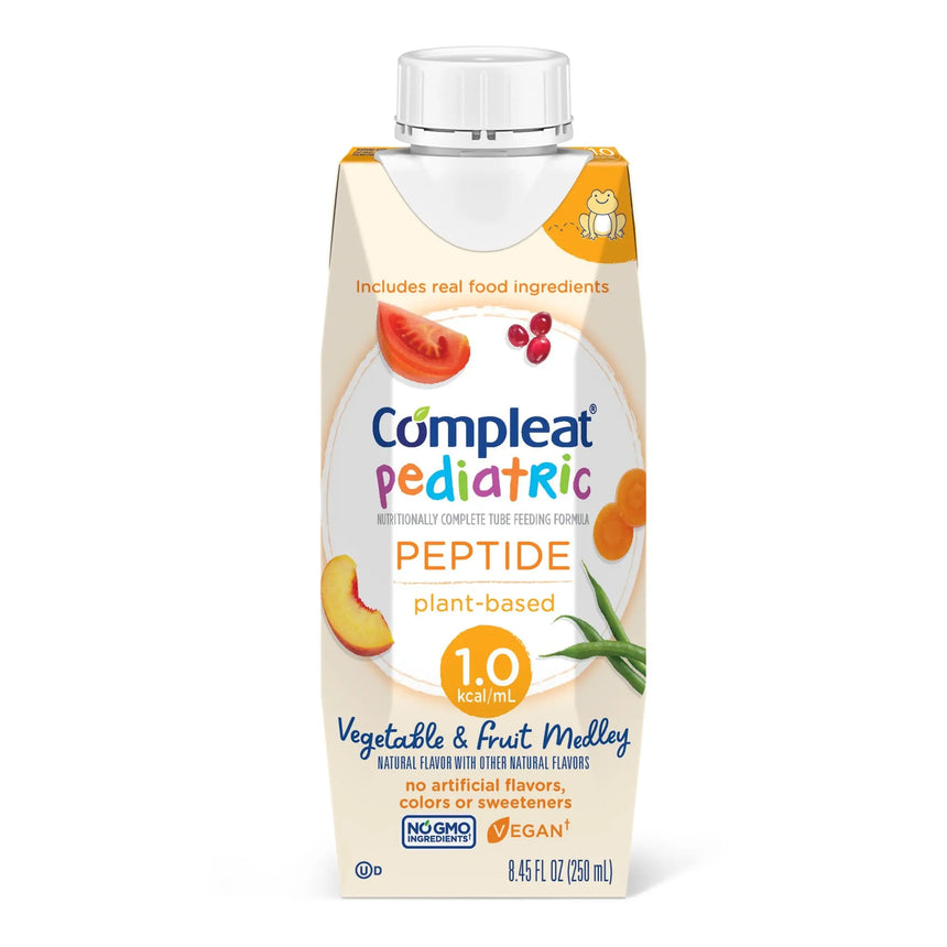 Compleat® Pediatric Nutritionally Complete Peptide Plant-Based Tube Feeding Formula, 8.45-ounce carton Compleat® Pediatric Peptide 1.0