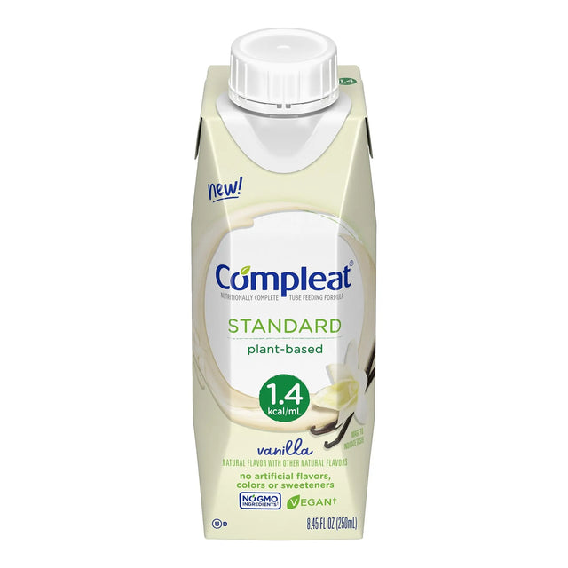 Compleat® Standard 1.4 Plant-Based Tube Feeding Formula, Vanilla, 8.45-ounce carton Compleat® Standard 1.4 Cal