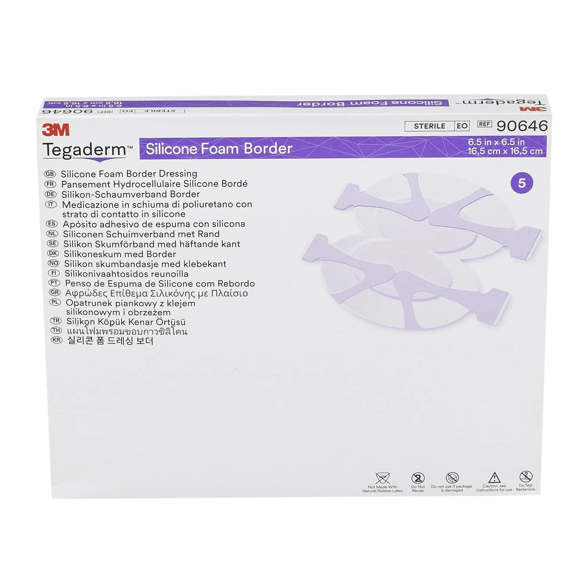 3M™ Tegaderm™ Silicone Foam Dressing, 6-1/2 x 6-1/2 Inch Heel / Contour 3M™ Tegaderm™