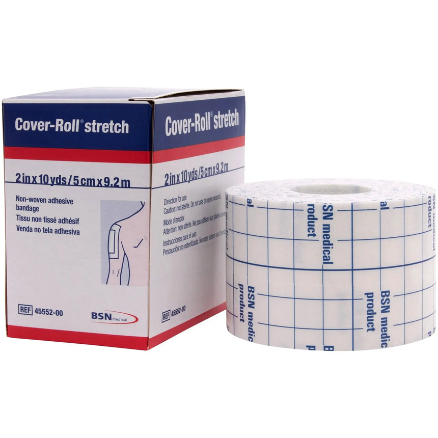Cover-Roll® Stretch Nonwoven Polyester Dressing Retention Tape, 2 Inch x 10 Yard, White Cover-Roll® Stretch