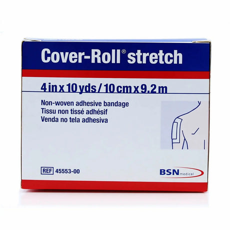 Cover-Roll® Stretch Nonwoven Polyester Dressing Retention Tape, 4 Inch x 10 Yard, White Cover-Roll® Stretch