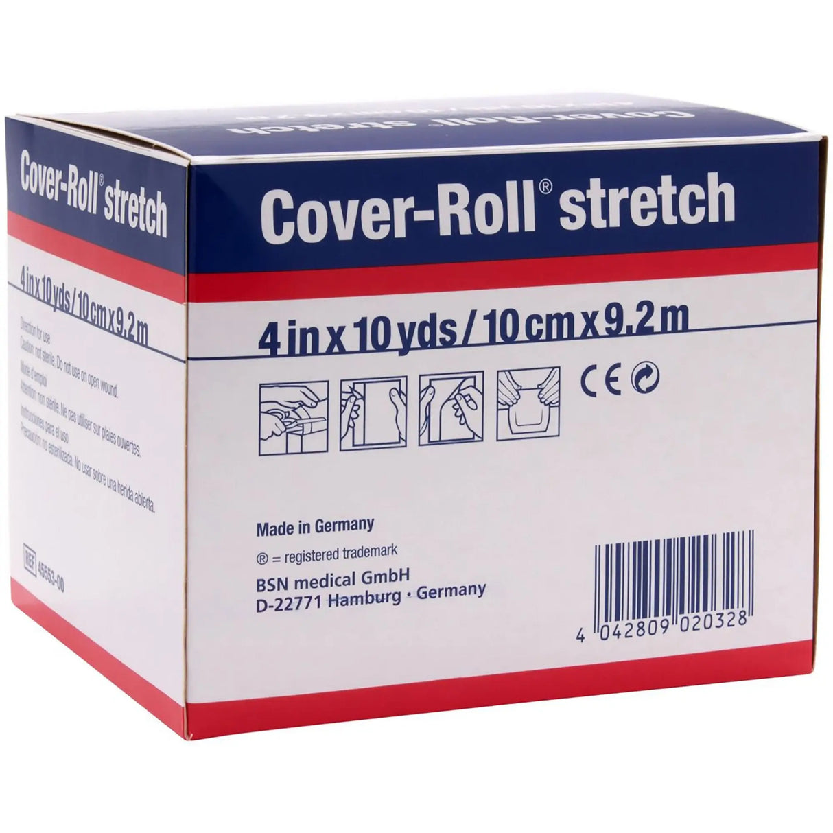 Cover-Roll® Stretch Nonwoven Polyester Dressing Retention Tape, 4 Inch x 10 Yard, White Cover-Roll® Stretch