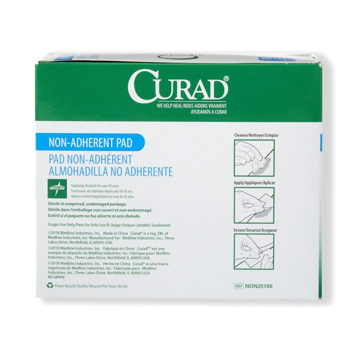 Curad® Nonadherent Dressing, 2 x 3 Inch Curad®