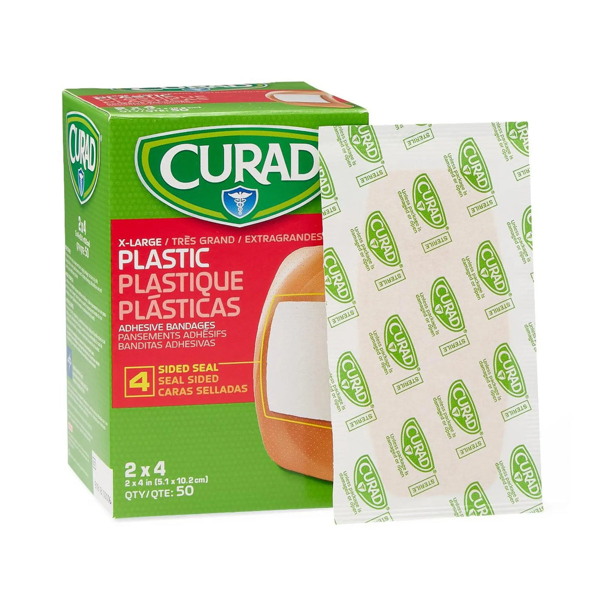 Curad® Tan Adhesive Strip, 2 x 4 Inch Curad®