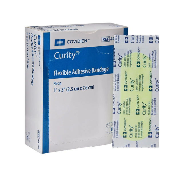 Curity™ Neon Adhesive Strip, 1 x 3 Inch Curity™