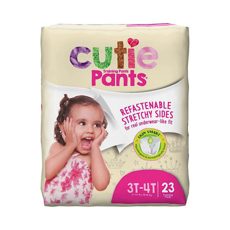 Cutie Pants® Training Pants, Female, Toddler, Disposable, Heavy Absorbency, Pink Princess Print, 3T to 4T, 32 – 40 lbs Cutie Pants®