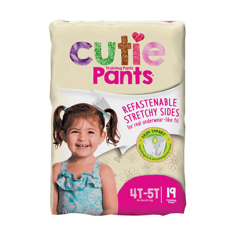 Cutie Pants® Training Pants, Female, Toddler, Disposable, Heavy Absorbency, Pink Princess Print, 4T – 5T, Over 35 lbs Cutie Pants®