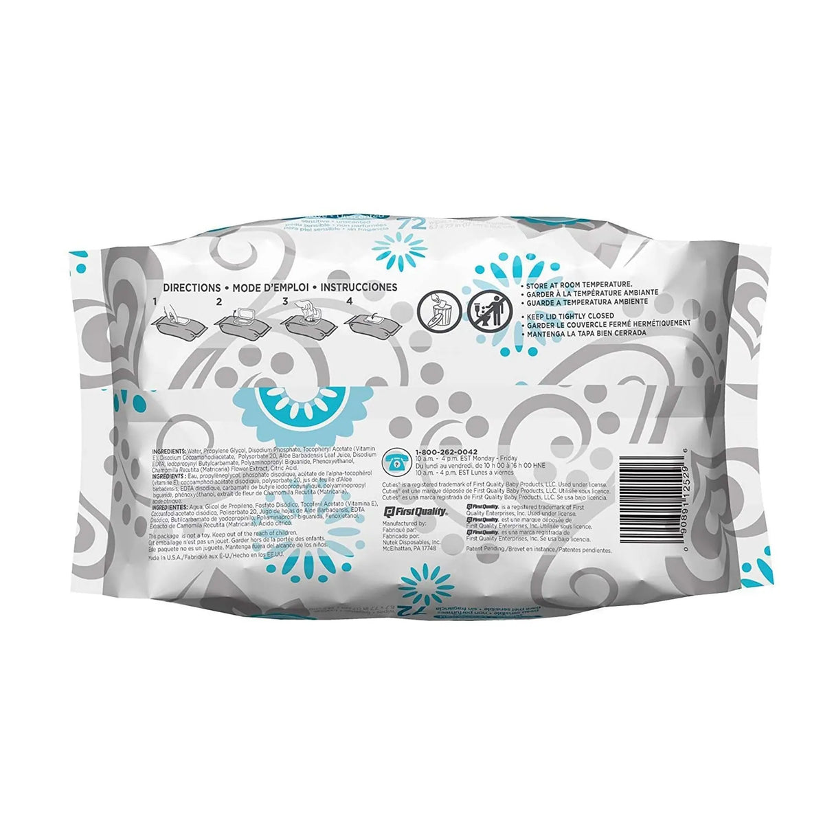 Cuties Baby Wipes, Soft Pack, Aloe, Unscented - getMovility