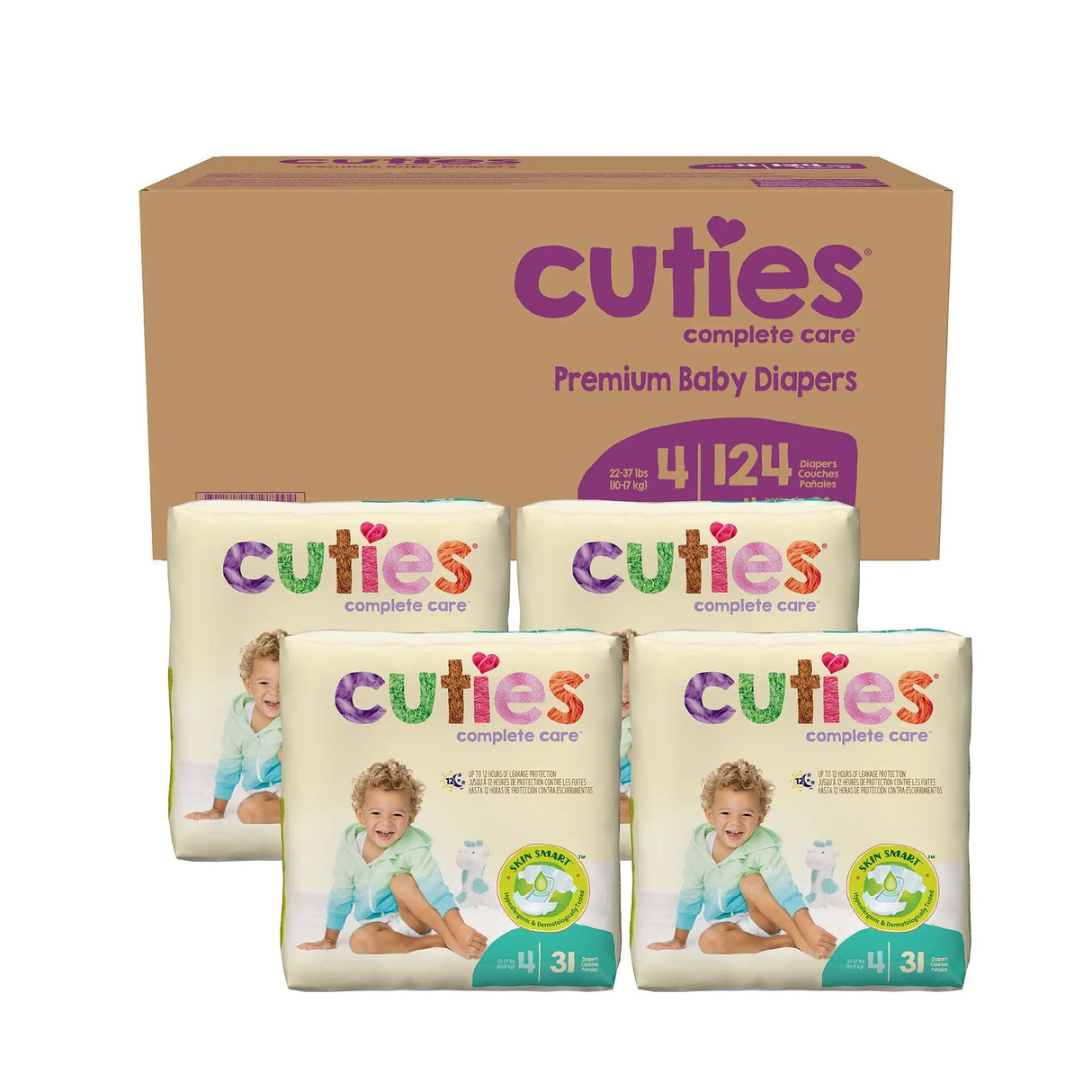 Cuties® Premium Diaper, Size 4 Cuties® Complete Care