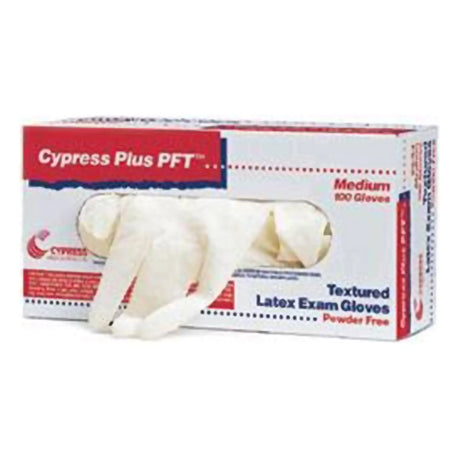 Cypress Plus® PFT Latex Exam Glove, Large, Ivory Cypress Plus® PFT