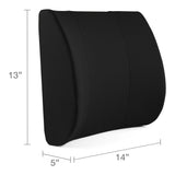 DMI® Lumbar Seat Cushion, Black, 14 x 13 x 3 in. DMI®