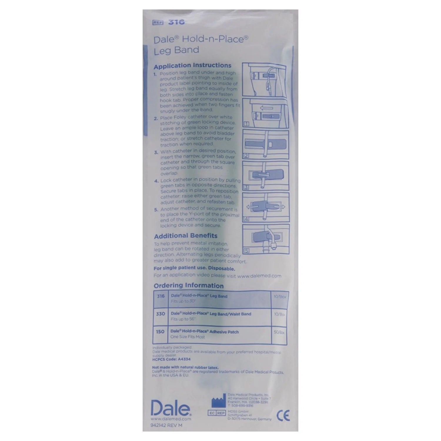Dale® Leg Strap, Up to 30 Inches Hold-N-Place™