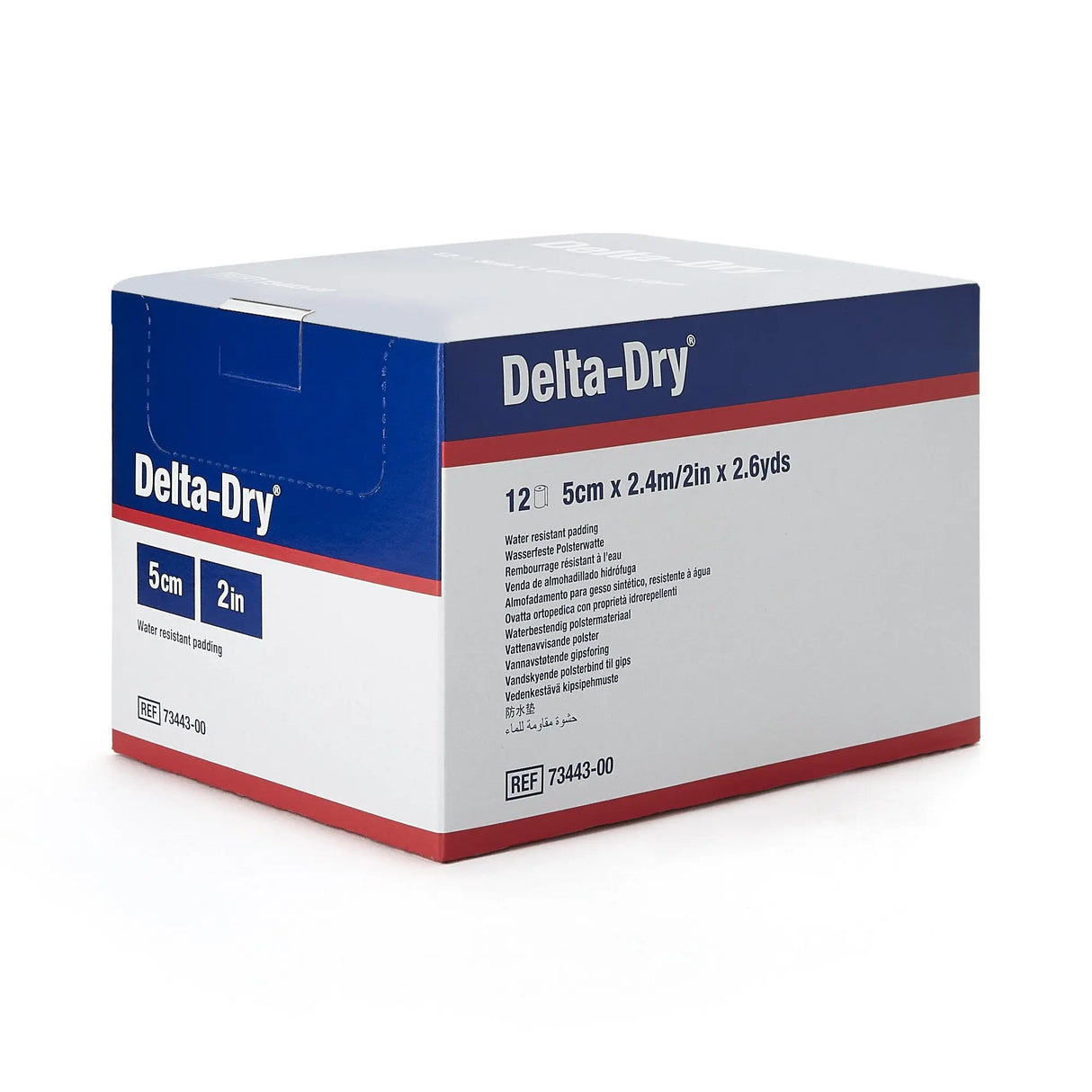 Delta-Dry® White Synthetic Water Resistant Cast Padding, 2 Inch x 2.6 Yard Delta-Dry®