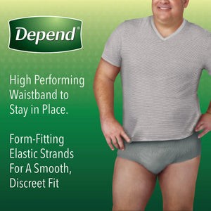 Depend FIT-FLEX Absorbent Underwear for Men, 44" to 64" Waist, X-Large Depend® FIT-FLEX®