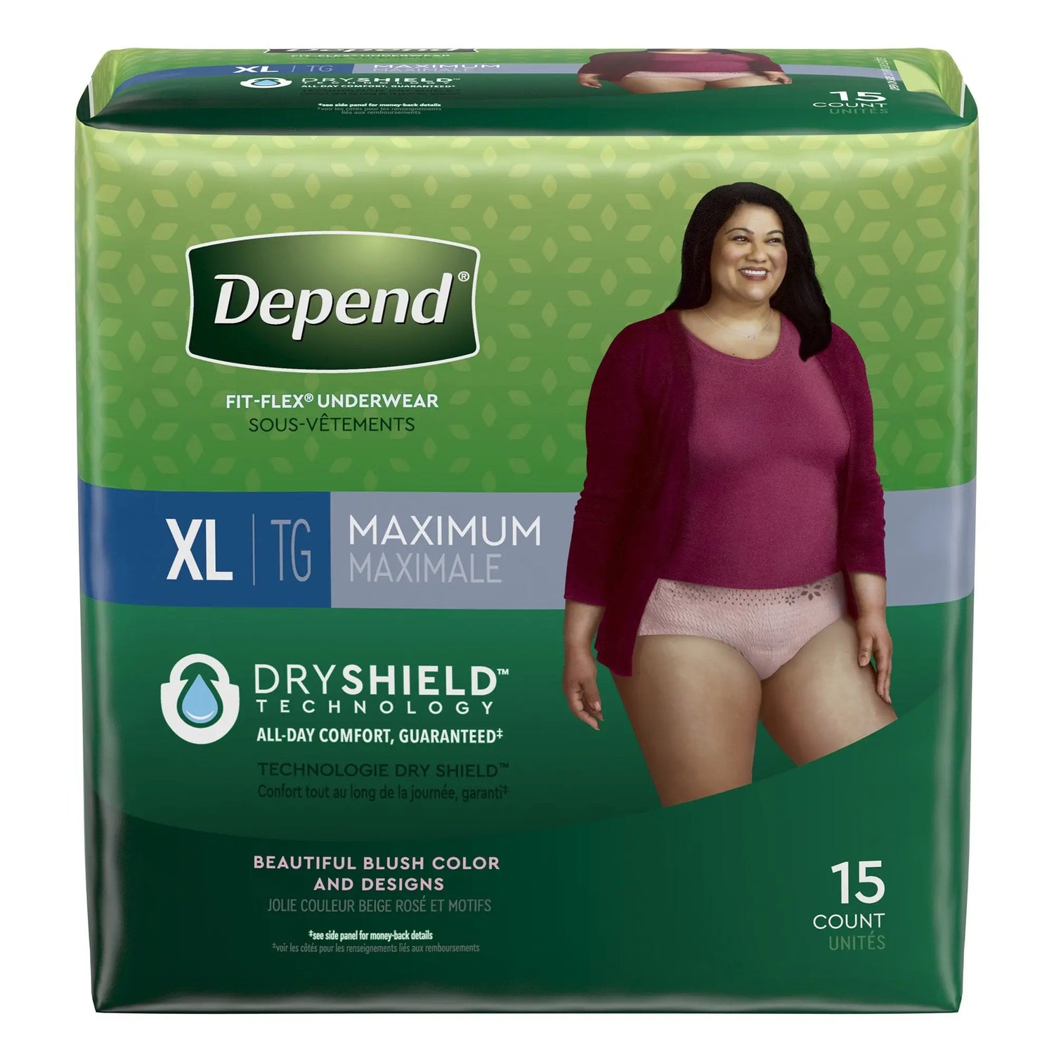 Depend FIT-FLEX Absorbent Underwear, X-Large, Tan, 45" to 54" Waist Depend® FIT-FLEX®