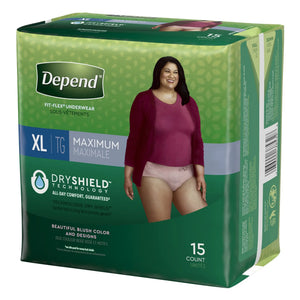 Depend FIT-FLEX Absorbent Underwear, X-Large, Tan, 45" to 54" Waist Depend® FIT-FLEX®