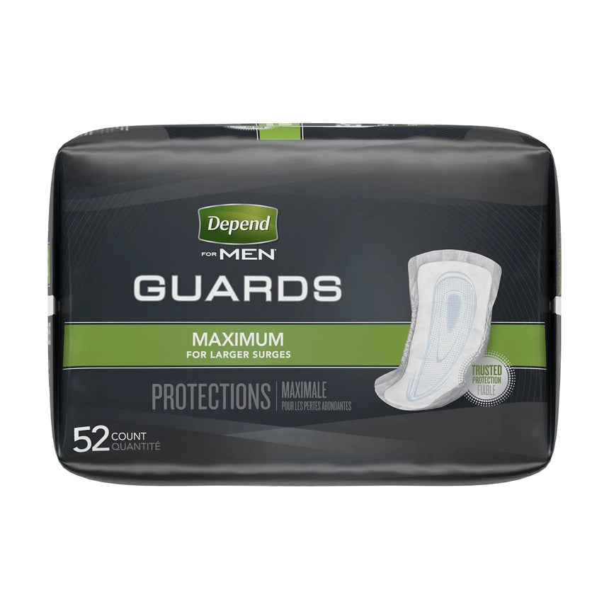 Depend Guards Incontinence Pads, Disposable, Maximum Absorbency, 12" Length - getMovility