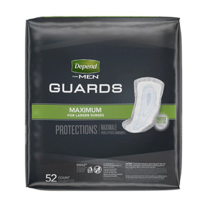 Depend Guards Incontinence Pads, Disposable, Maximum Absorbency, 12" Length - getMovility