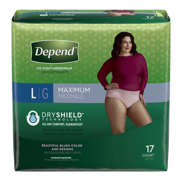 Depend® FIT-FLEX® Womens Absorbent Underwear, Large, Tan Depend® FIT-FLEX®