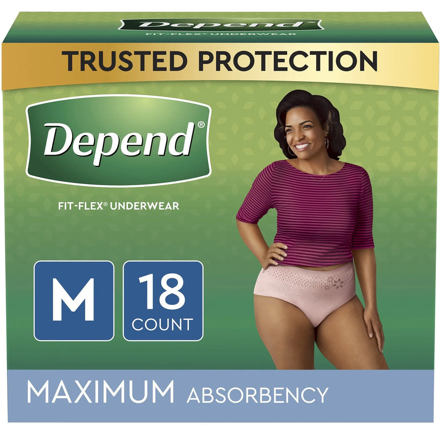 Depend® FIT-FLEX® Womens Absorbent Underwear, Medium, Tan Depend® FIT-FLEX®
