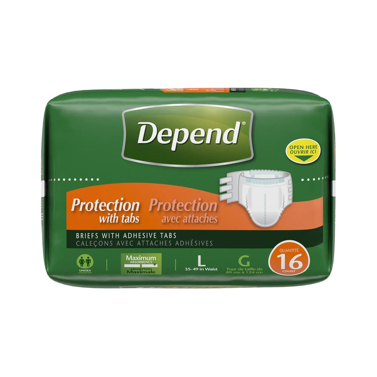 Depend® Maximum Incontinence Brief, Large Depend®