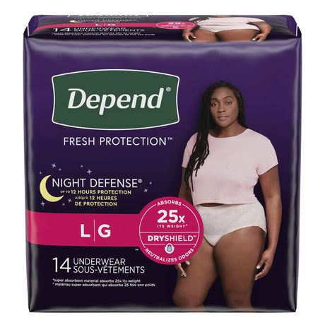 Depend® Night Defense® Absorbent Underwear, Large Depend® Night Defense®