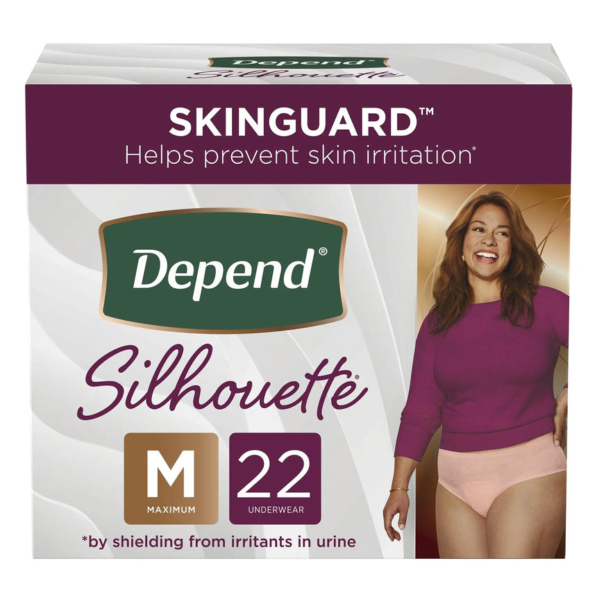 Depend® Silhouette® Classic Women's Underwear, Medium, Pink Depend® Silhouette®