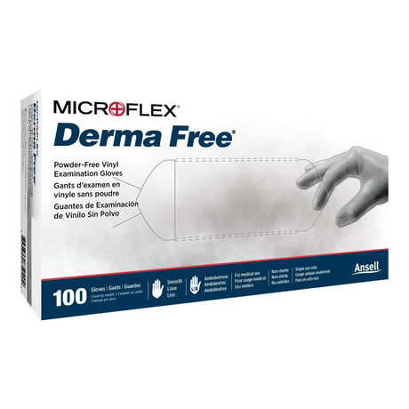 Derma Free™ Vinyl Exam Glove, Extra Large, Clear Derma Free™