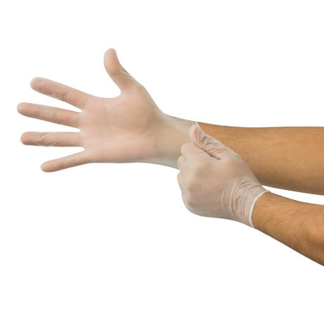 Derma Free™ Vinyl Exam Glove, Extra Large, Clear Derma Free™