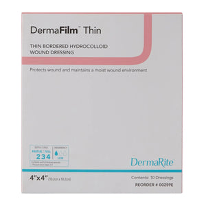 DermaFilm® Hydrocolloid Dressing, 4 x 4 Inch DermaFilm®