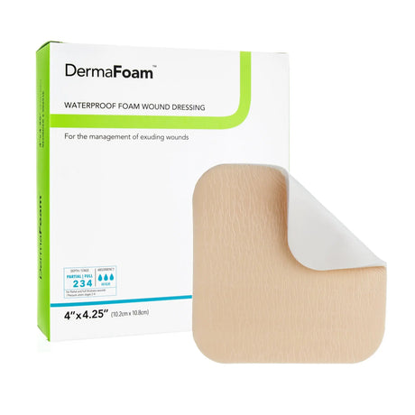 DermaFoam® Nonadhesive without Border Foam Dressing, 4 x 4¼ Inch DermaFoam®