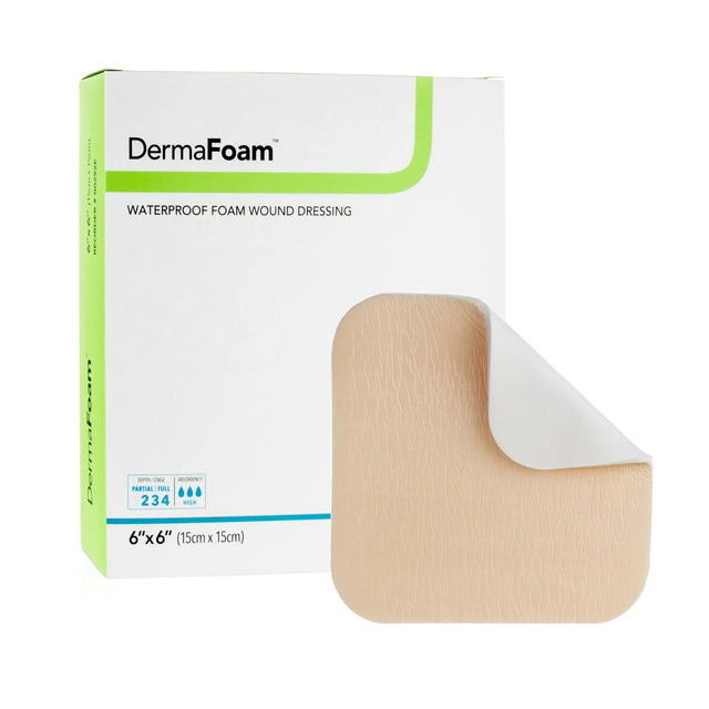 DermaFoam® Nonadhesive without Border Foam Dressing, 6 x 6 Inch DermaFoam®