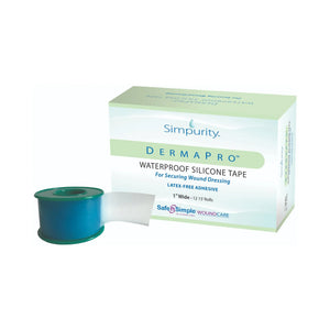 DermaPro™ Silicone Medical Tape, 1 Inch x 15 Foot, Transparent DermaPro™