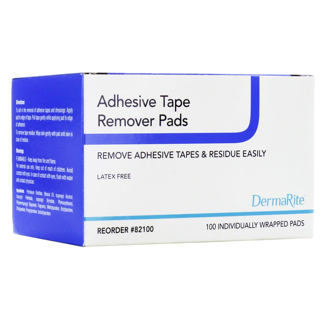 DermaRite® Adhesive Remover, 3¼ x 1½ Inch Pads - getMovility