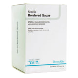 DermaRite® Bordered Gauze White Adhesive Dressing, 2 x 2 Inch DermaRite® Bordered Gauze