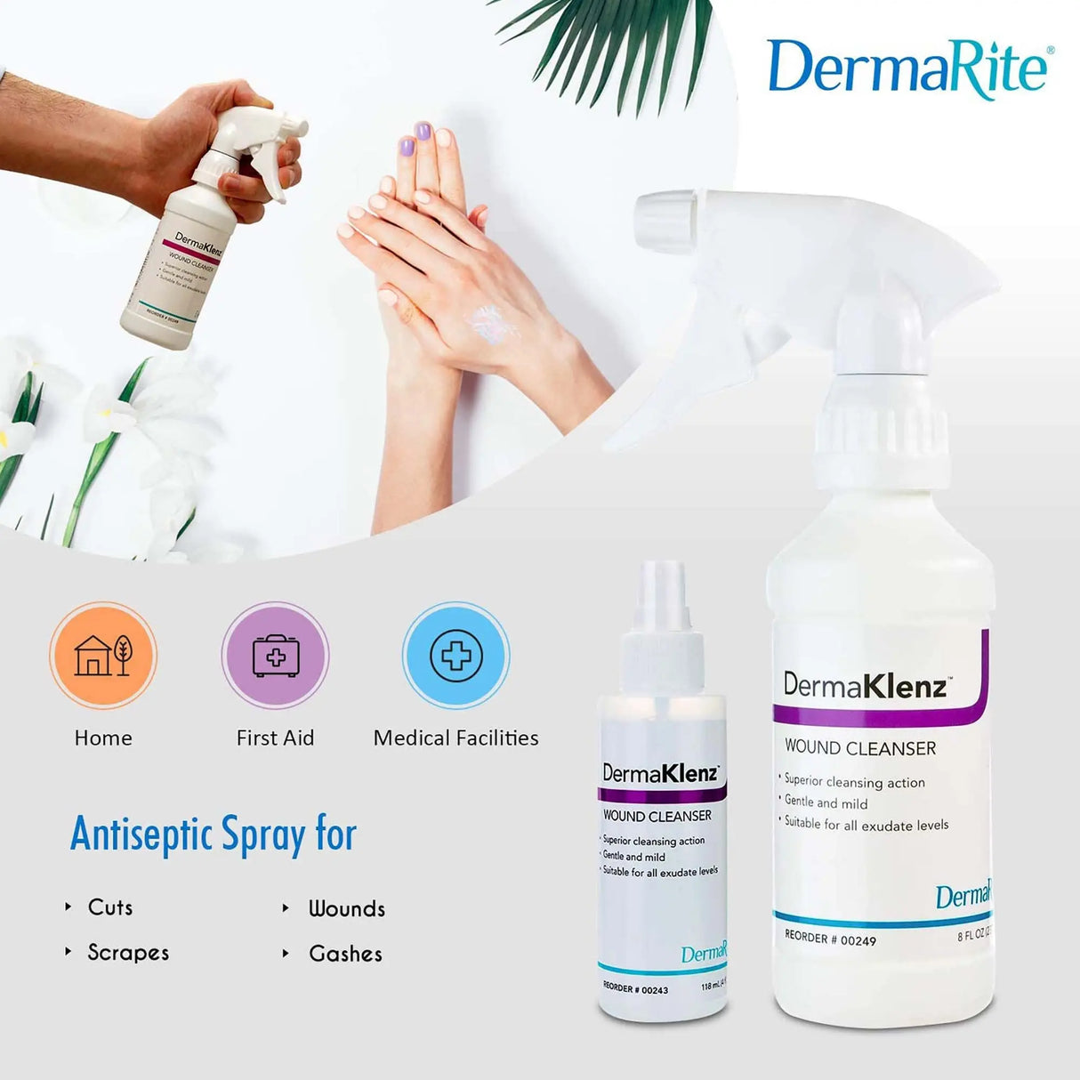 DermaRite® DermaKlenz™ Wound Cleanser, 8 oz DermaKlenz®