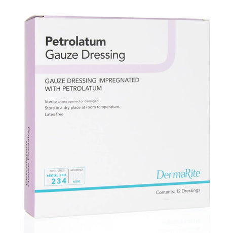 DermaRite® Petrolatum Impregnated Dressing, 1 x 8 Inch DermaRite®