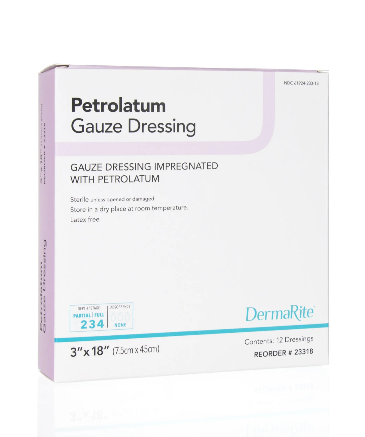 DermaRite® Petrolatum Impregnated Dressing, 3 x 18 Inch DermaRite®