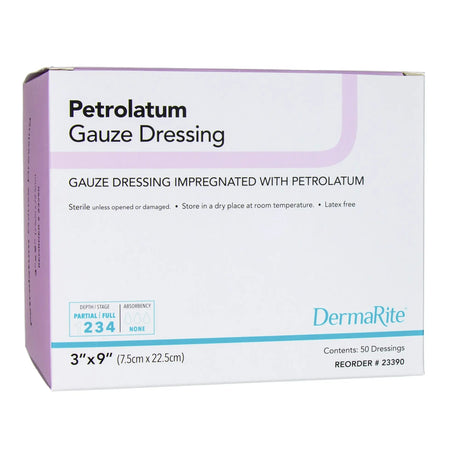 DermaRite® Petrolatum Impregnated Dressing, 3 x 9 Inch DermaRite®