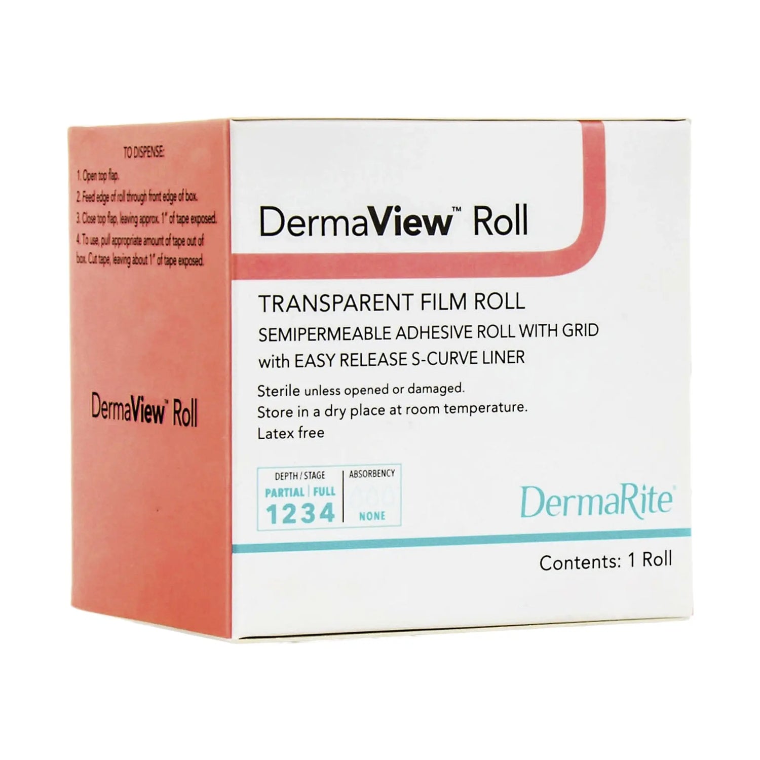 DermaView™ Transparent Film Dressing, 4 Inch x 11 Yard DermaView™
