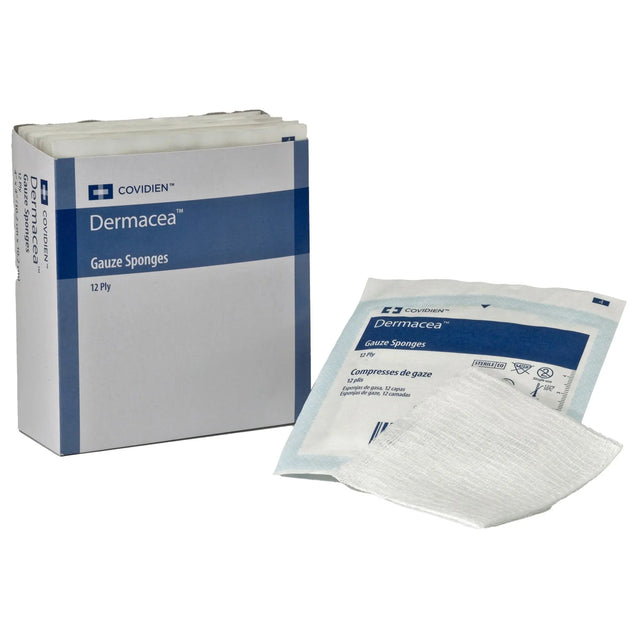 Dermacea™ Sterile Gauze Sponge, 3 x 3 Inch, 12-Ply Dermacea™