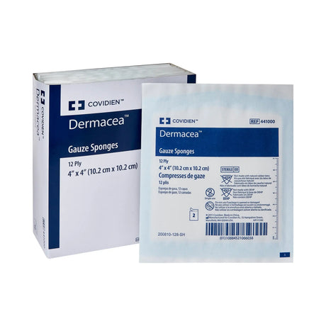 Dermacea™ Sterile Gauze Sponge, 4 x 4 Inch, 12-Ply Dermacea™