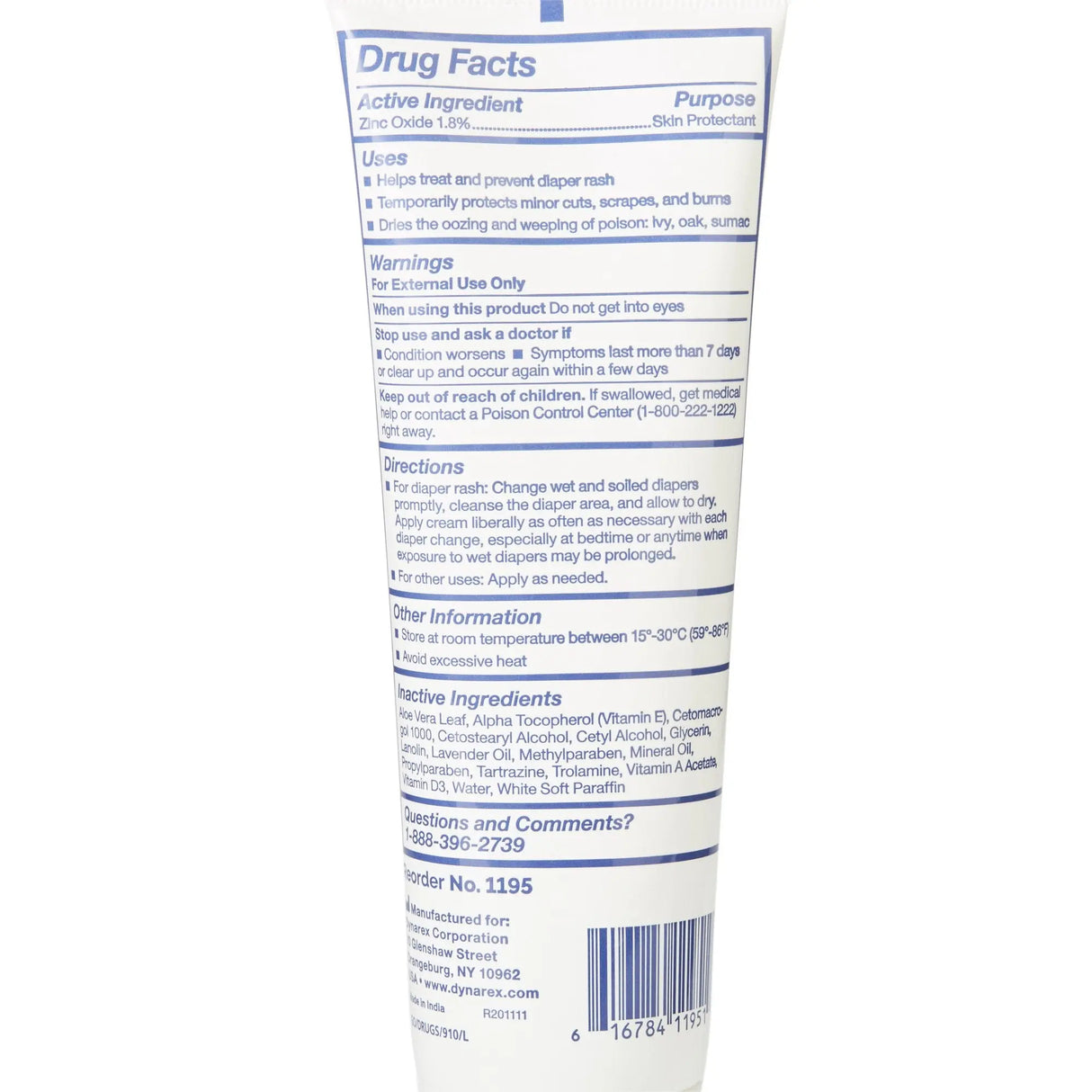 DynaShield® w/ Dimethicone Skin Protectant Barrier Cream, 4 oz. Tube DynaShield