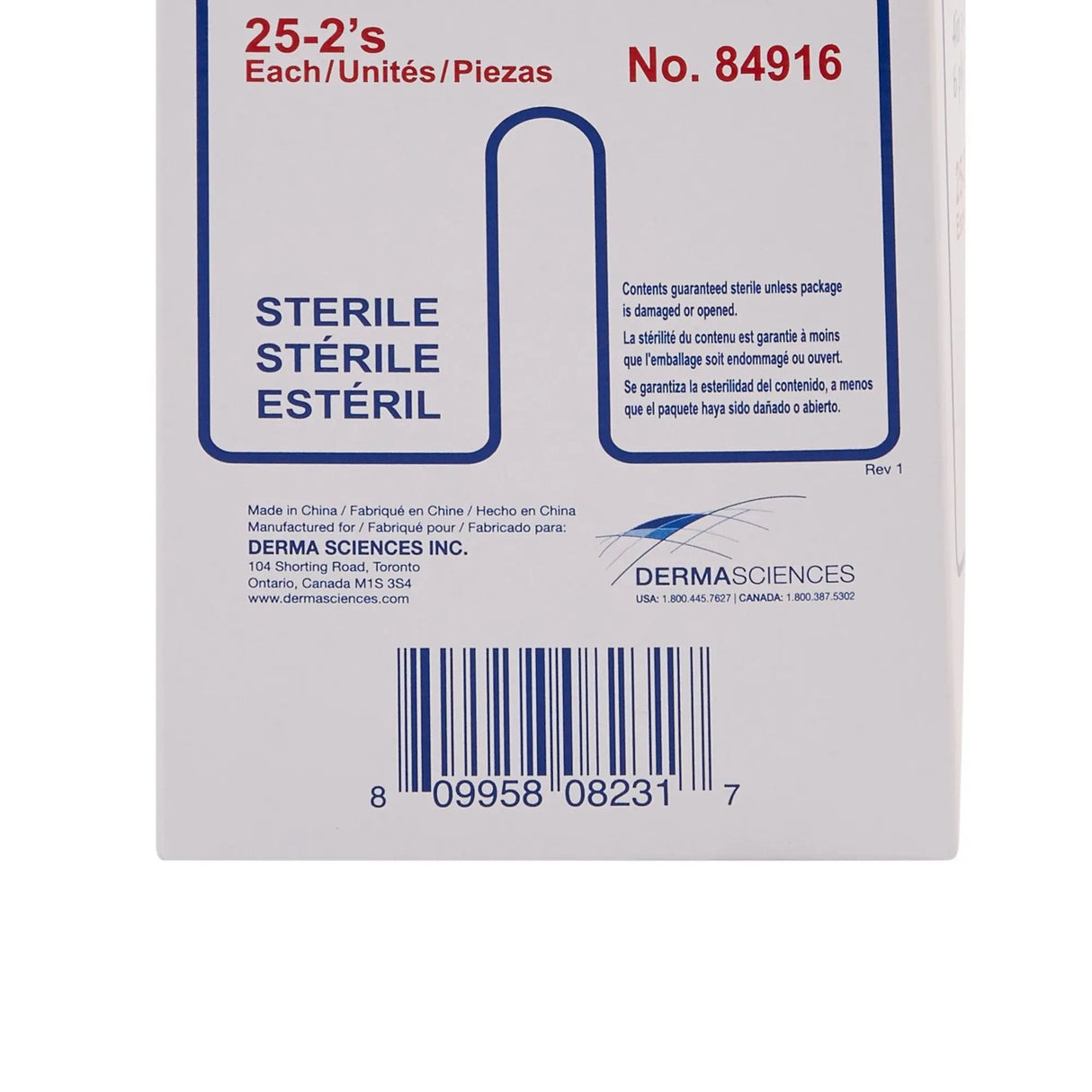 Dumex IV/Drain Split Dressing, 4 x 4 Inch, 6-Ply DuSoft®